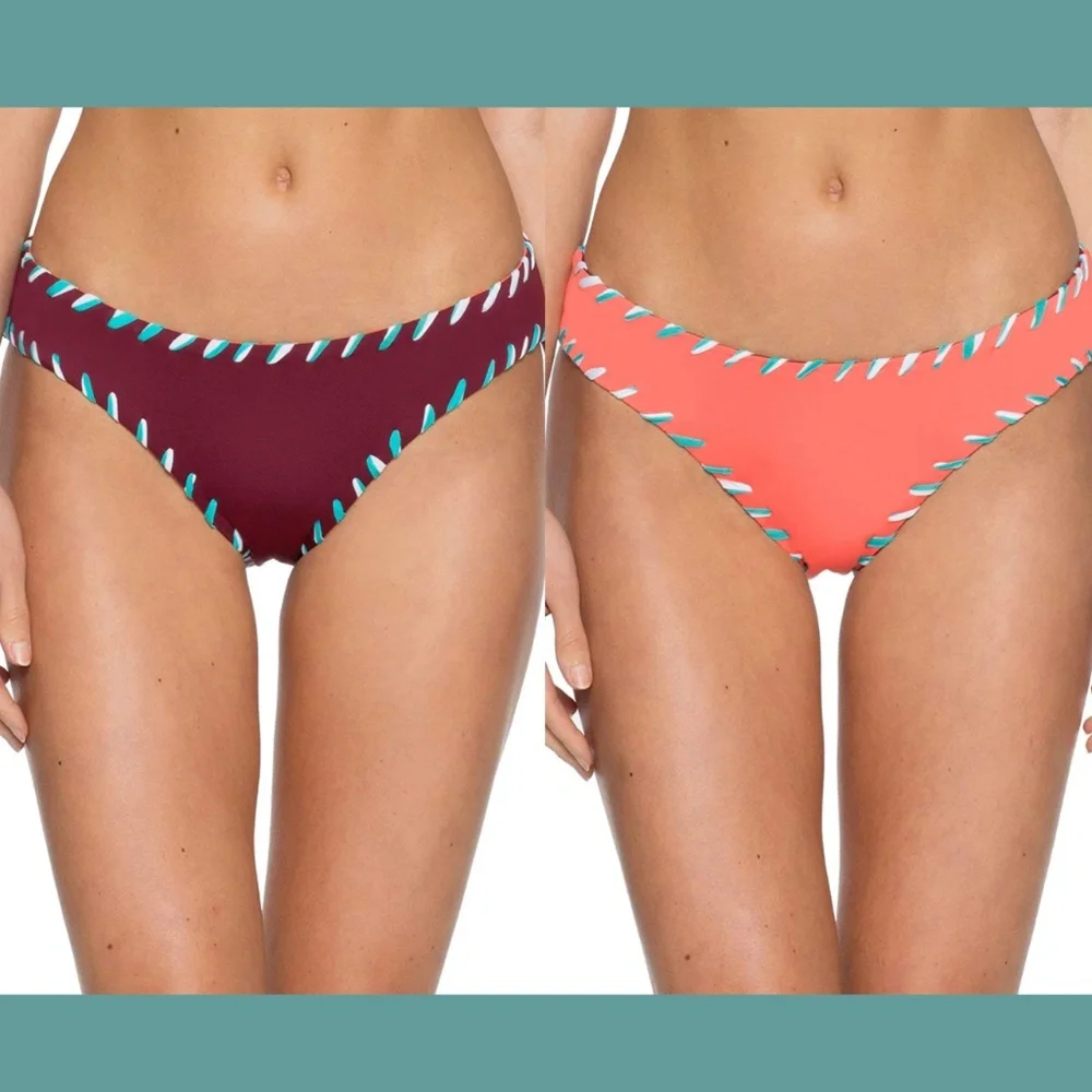 NWT Becca Reversible Camille Hipster Bikini Bottom [SZ Large‎ ]